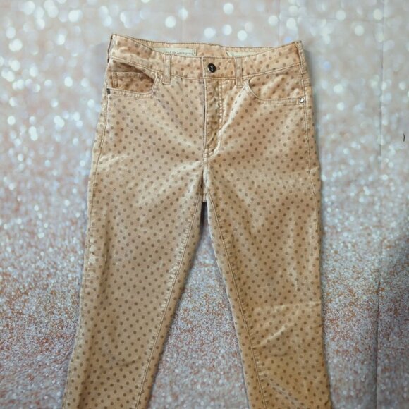 Pilcro and the Letterpress Polka Dot Velour High Rise Skinny Jeans, Women's 25 - Picture 2 of 10